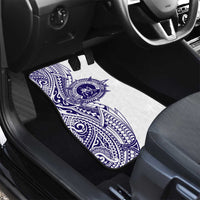 Tonga Queen Salote College 100th Years Car Mats White Tonga Kupesi Uniquely Pacific Art - Polynesian Pride