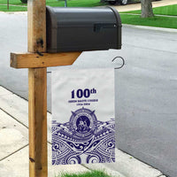 Tonga Queen Salote College 100th Years Garden Flag White Tonga Kupesi Uniquely Pacific Art - Polynesian Pride