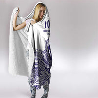 Tonga Queen Salote College 100th Years Hooded Blanket White Tonga Kupesi Uniquely Pacific Art - Polynesian Pride