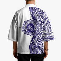 Tonga Queen Salote College 100th Years Kimono White Tonga Kupesi Uniquely Pacific Art - Polynesian Pride