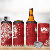 Samoa FAST 4 in 1 Can Cooler Tumbler Samoan Motif Patterns - Polynesian Pride
