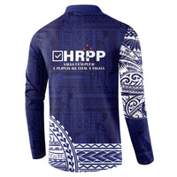 Samoa HRPP Button Sweatshirt Samoan Motif Patterns - Polynesian Pride