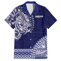 Samoa HRPP Family Matching Long Sleeve Bodycon Dress and Hawaiian Shirt Samoan Motif Patterns - Polynesian Pride