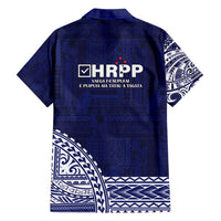 Samoa HRPP Family Matching Puletasi and Hawaiian Shirt Samoan Motif Patterns - Polynesian Pride