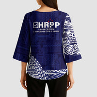 Samoa HRPP Kimono Sleeve Blouse Samoan Motif Patterns - Polynesian Pride