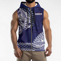 Samoa HRPP Sleeveless Zip Hoodie Samoan Motif Patterns - Polynesian Pride
