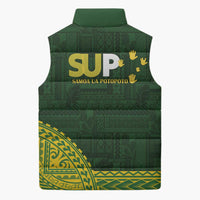 Samoa SUP Sleeveless Puffer Jacket Samoan Motif Patterns - Polynesian Pride
