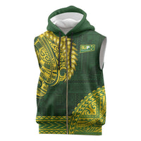 Samoa SUP Sleeveless Zip Hoodie Samoan Motif Patterns - Polynesian Pride