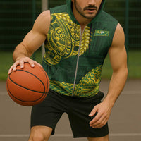 Samoa SUP Sleeveless Zip Hoodie Samoan Motif Patterns - Polynesian Pride