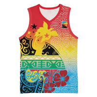 Personalised Torba PNG Day Basketball Jersey Oro Tapa Pattern - Polynesian Pride