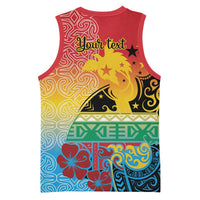 Personalised Torba PNG Day Basketball Jersey Oro Tapa Pattern - Polynesian Pride
