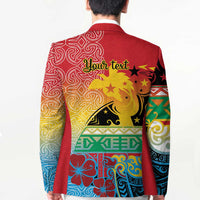 Personalised Torba PNG Day Blazer Oro Tapa Pattern - Polynesian Pride