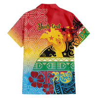 Personalised Torba PNG Day Family Matching Long Sleeve Bodycon Dress and Hawaiian Shirt Oro Tapa Pattern LT9 - Polynesian Pride