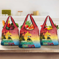 Personalised Torba PNG Day Grocery Bag Oro Tapa Pattern - Polynesian Pride