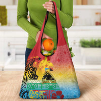 Personalised Torba PNG Day Grocery Bag Oro Tapa Pattern - Polynesian Pride