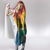 Personalised Torba PNG Day Hooded Blanket Oro Tapa Pattern - Polynesian Pride