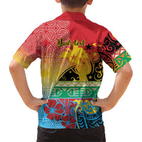 Personalised Torba PNG Day Kid Hawaiian Shirt Oro Tapa Pattern - Polynesian Pride