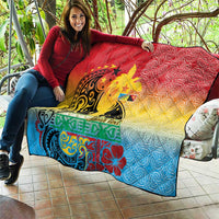 Personalised Torba PNG Day Quilt Oro Tapa Pattern - Polynesian Pride