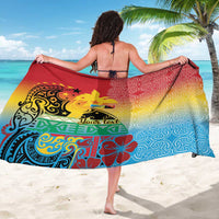 Personalised Torba PNG Day Sarong Oro Tapa Pattern - Polynesian Pride