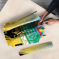 Personalised Torba PNG Day Umbrella Oro Tapa Pattern - Polynesian Pride