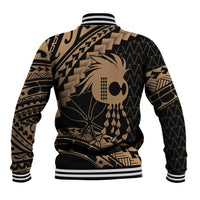 Ikaika Hawaiian Mythic Koa Tribal Warrior Baseball Jacket