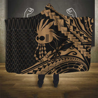 Ikaika Hawaiian Mythic Koa Tribal Warrior Hooded Blanket