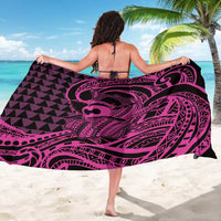 Koa Ikaika Warrior Helmet with Shark Sarong Pink Kakau Style LT9 - Polynesian Pride