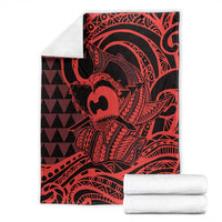 Koa Ikaika Warrior Helmet with Shark Blanket Red Kakau Style