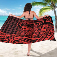 Koa Ikaika Warrior Helmet with Shark Sarong Red Kakau Style
