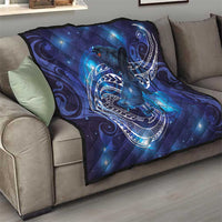 North Island Kokako and South Island Kokako Quilt New Zealand Native Bird with Galaxy Vibe LT9 - Polynesian Pride
