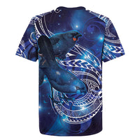 North Island Kokako and South Island Kokako Rugby Jersey New Zealand Native Bird with Galaxy Vibe