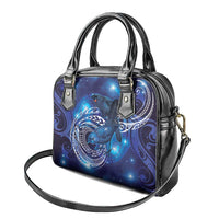 North Island Kokako and South Island Kokako Shoulder Handbag New Zealand Native Bird with Galaxy Vibe