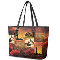 ANZAC Day Film Reel Lest We Forget Leather Tote Bag Australia NZ Memorial