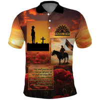 ANZAC Day Film Reel Lest We Forget Polo Shirt Australia NZ Memorial