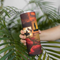 ANZAC Day Film Reel Lest We Forget Skinny Tumbler Australia NZ Memorial