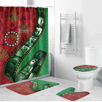 Personalised Cook Islands ANZAC 1915-2026 Filmstrip Bathroom Set Lest We Forget 25 April