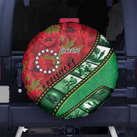 Personalised Cook Islands ANZAC 1915-2026 Filmstrip Spare Tire Cover Lest We Forget 25 April