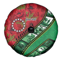 Personalised Cook Islands ANZAC 1915-2026 Filmstrip Spare Tire Cover Lest We Forget 25 April
