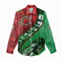 Personalised Cook Islands ANZAC 1915-2026 Filmstrip Women Casual Shirt Lest We Forget 25 April LT9 - Polynesian Pride