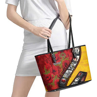 Personalised Niue ANZAC 1915-2026 Filmstrip Leather Tote Bag Lest We Forget 25 April