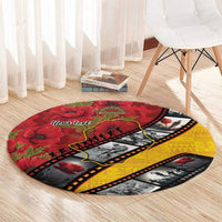 Personalised Niue ANZAC 1915-2026 Filmstrip Round Carpet Lest We Forget 25 April