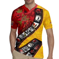Personalised Niue ANZAC 1915-2026 Filmstrip Rugby Jersey Lest We Forget 25 April