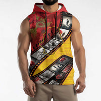 Personalised Niue ANZAC 1915-2026 Filmstrip Sleeveless Hoodie Lest We Forget 25 April