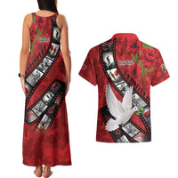 Personalised Tonga ANZAC 1915-2026 Filmstrip Couples Matching Tank Maxi Dress and Hawaiian Shirt Lest We Forget 25 April LT9 - Polynesian Pride