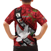 Personalised Tonga ANZAC 1915-2026 Filmstrip Family Matching Short Sleeve Bodycon Dress and Hawaiian Shirt Lest We Forget 25 April LT9 - Polynesian Pride