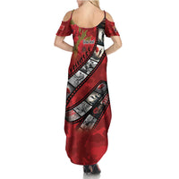 Personalised Tonga ANZAC 1915-2026 Filmstrip Family Matching Summer Maxi Dress and Hawaiian Shirt Lest We Forget 25 April LT9 - Polynesian Pride