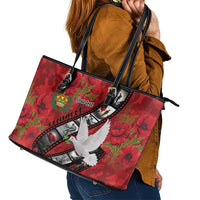 Personalised Tonga ANZAC 1915-2026 Filmstrip Leather Tote Bag Lest We Forget 25 April