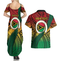 Personalised Vanuatu Yumi 44th Indipendens Dei Couples Matching Summer Maxi Dress and Hawaiian Shirt Vanuatuan Broad Tusk with Polynesian Tribal LT9 - Polynesian Pride
