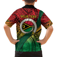 Personalised Vanuatu Yumi 44th Indipendens Dei Family Matching Short Sleeve Bodycon Dress and Hawaiian Shirt Vanuatuan Broad Tusk with Polynesian Tribal LT9 - Polynesian Pride