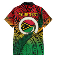Personalised Vanuatu Yumi 44th Indipendens Dei Hawaiian Shirt Vanuatuan Broad Tusk with Polynesian Tribal LT9 - Polynesian Pride